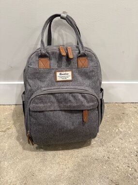 Gray Ruvalino Backpack Diaper Bag